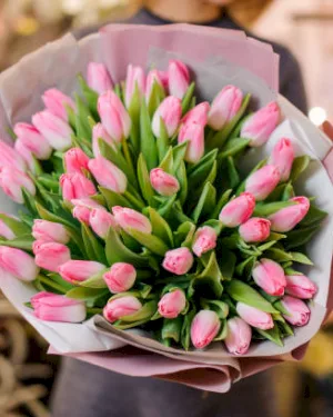 Bukiet różowych tulipanów - dodatkowe zdjęcie